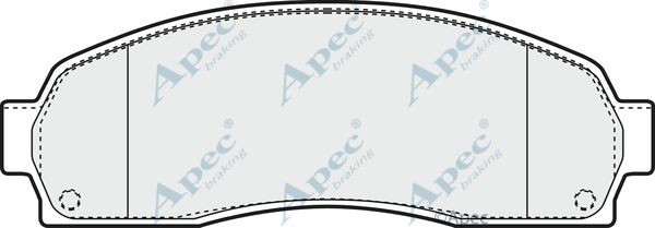 APEC BRAKING Комплект тормозных колодок, дисковый тормоз PAD1381